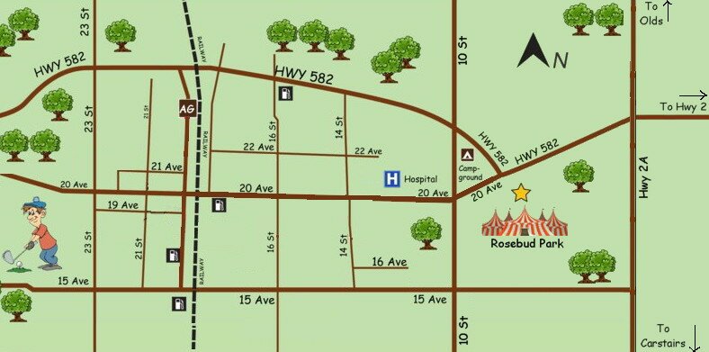 Days of Yore Location Map.